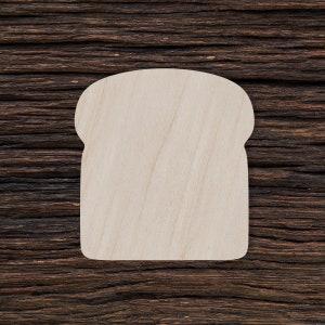 Wooden Bread for Crafts and Decorations - Bread Pendant - Bread Magnet - Bread Cut Out