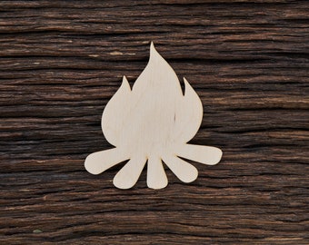 Wooden Campfire Shape For Crafts And Decoration - Laser Cut - Campfire - Fire - Unfinished Campfire - Pretend Campfire
