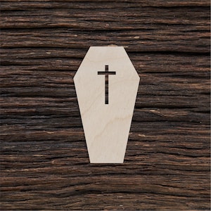 Wooden Coffin Shape For Crafts And Decoration - Laser Cut - Coffin Cutout - Coffins - Vampire Coffin - Coffin Box