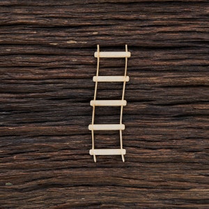 Wooden Miniature Rope Ladder Shape For Crafts And Decoration - Laser Cut - Ladder - Wooden Ladder - Rustic Ladder - Wood Ladder