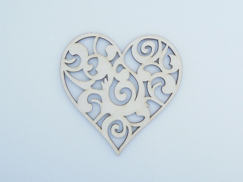 Rustic Wooden Hearts Love Heart Wooden Heart Decorated for Valentine Day 00018 for Decoration Wedding Hearts Laser Cut
