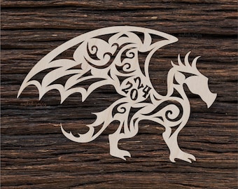 2024 Year of the Dragon - Wooden Dragon Shape For Crafts And Decorations - Wooden Blanks - Dragon Figurine - Dragon Baby - Decorative Dragon
