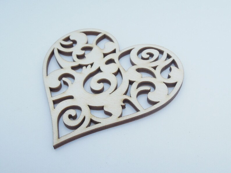 Rustic Wooden Hearts Love Heart Wooden Heart Decorated for Valentine Day 00018 for Decoration Wedding Hearts Laser Cut
