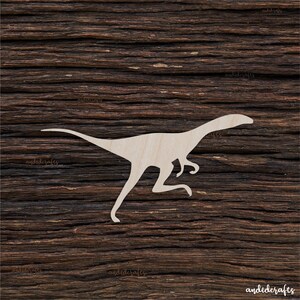 Wooden DINOSAUR Shape For Crafts And Decoration - Laser Cut - Procompsognathus Shape - Dinosaur Birthday -  Dinosaur Decor - Dinosaur Cutout