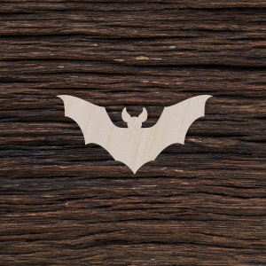 Wooden Bat for Crafts and Decorations - Bat Earrings - Bat Pendant - Bat Charm