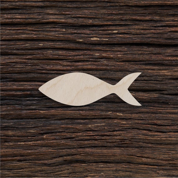 30pz Ornamento di Pesce in Legno non Finito, Forma di Pesce Vuoto con Foro, Etichette e Corde di Canapa, Ritagli per Artigianato e Regalo