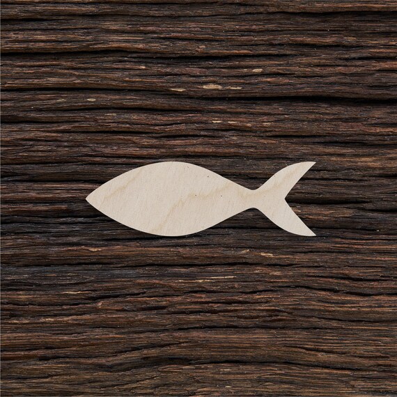 20 Pezzi Di Fette In Legno A Forma Di Pesce Per Decorazioni Fai Da Te, Artistiche E Addobbi Casa (3x1,7 Cm)