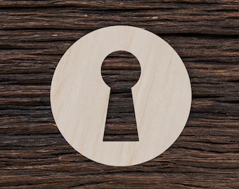 Wooden Key Hole for Crafts and Decorations - Key Hole Earrings - Key Hole Cut Out - Key Hole Shape