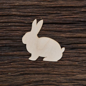 Forma di coniglio di legno per artigianato e decorazione - Taglio laser - Coniglio - Coniglio di legno - Coniglio di legno - Coniglio di legno
