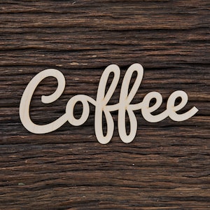 Wooden Coffee Sign for Crafts & for Decoration - Laser Cut - Coffee Lover - But First Coffee - Coffee Decor