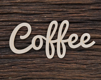 Segno di caffè in legno per artigianato e per la decorazione - Taglio laser - Amante del caffè - Ma il primo caffè - Decorazioni per il caffè