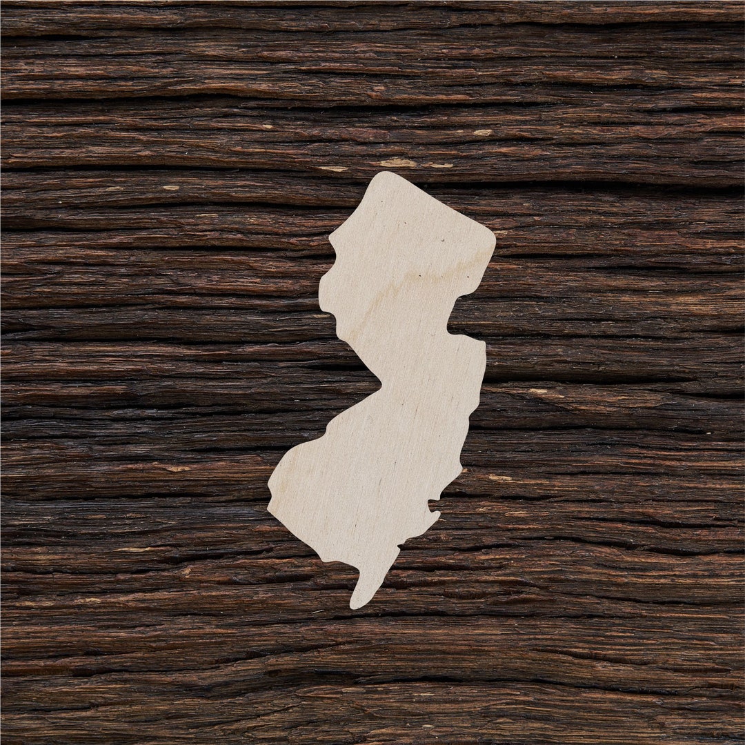 Wooden New Jersey State Shape for Crafts and Decoration Etsy
