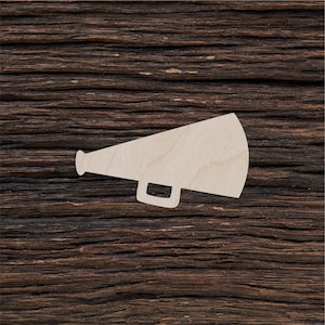 Wooden Megaphone Shape For Crafts And Decoration - Laser Cut - Cheer Leading - Loudspeaker - Cheer Megaphone - Megaphone Applique