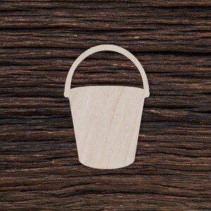 Wooden Bucket for Crafts and Decorations - Bucket Necklace - Bucket Pendant - Bucket Magnet
