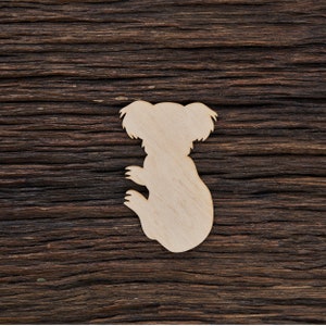 Wooden Koala Shape For Crafts And Decoration - Laser Cut - Koala Bear - Koalas - Koala Gift - Koala Baby Shower