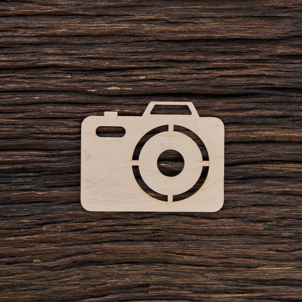 Wooden Camera Shape For Crafts And Decoration - Laser Cut - Wooden Camera - Camera Toy - Toy Camera - Wooden Cutout