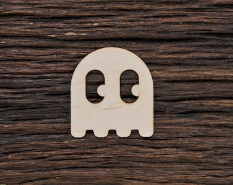 Wooden Video Game Ghost Shape For Crafts And Decoration - Laser Cut - Ghost Party - Ghost - Ghost Birthday