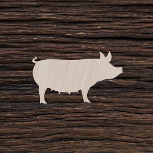 Truie en bois pour l’artisanat et la décoration - Truie découpée - Truie pendentif - Truie aimant