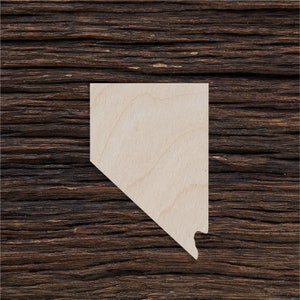Nevada State Form aus Holz für Kunsthandwerk und Dekoration - Laser cut - Charm Halskette - Armband - State Silhouette - State Outline