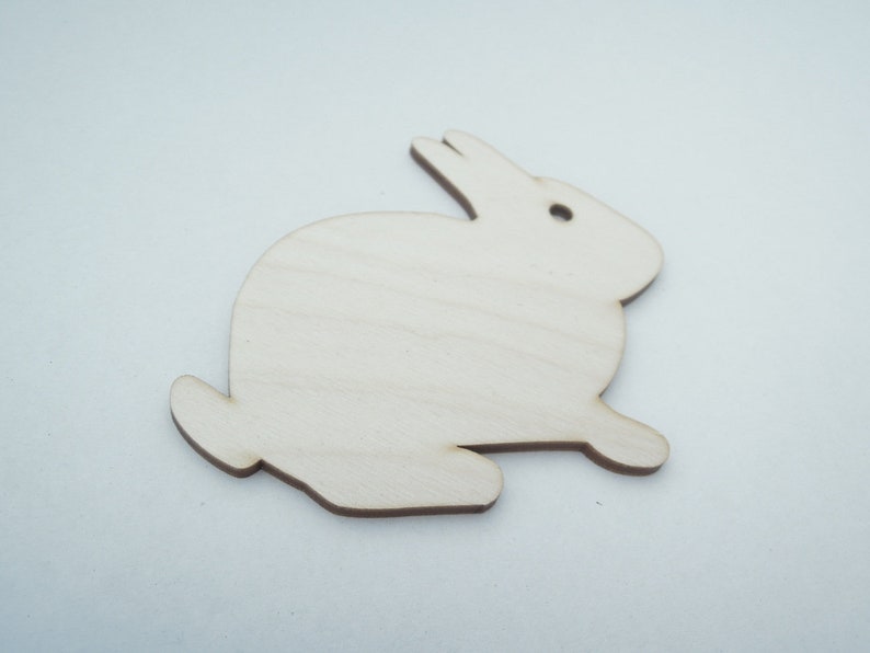 Wooden Rabbit Shape Bunny for Crafts and Decoration - Laser Cut ...