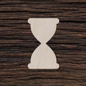 Reloj de arena de madera para manualidades y decoraciones - Colgante de reloj de arena - Imán de reloj de arena - Collar de reloj de arena