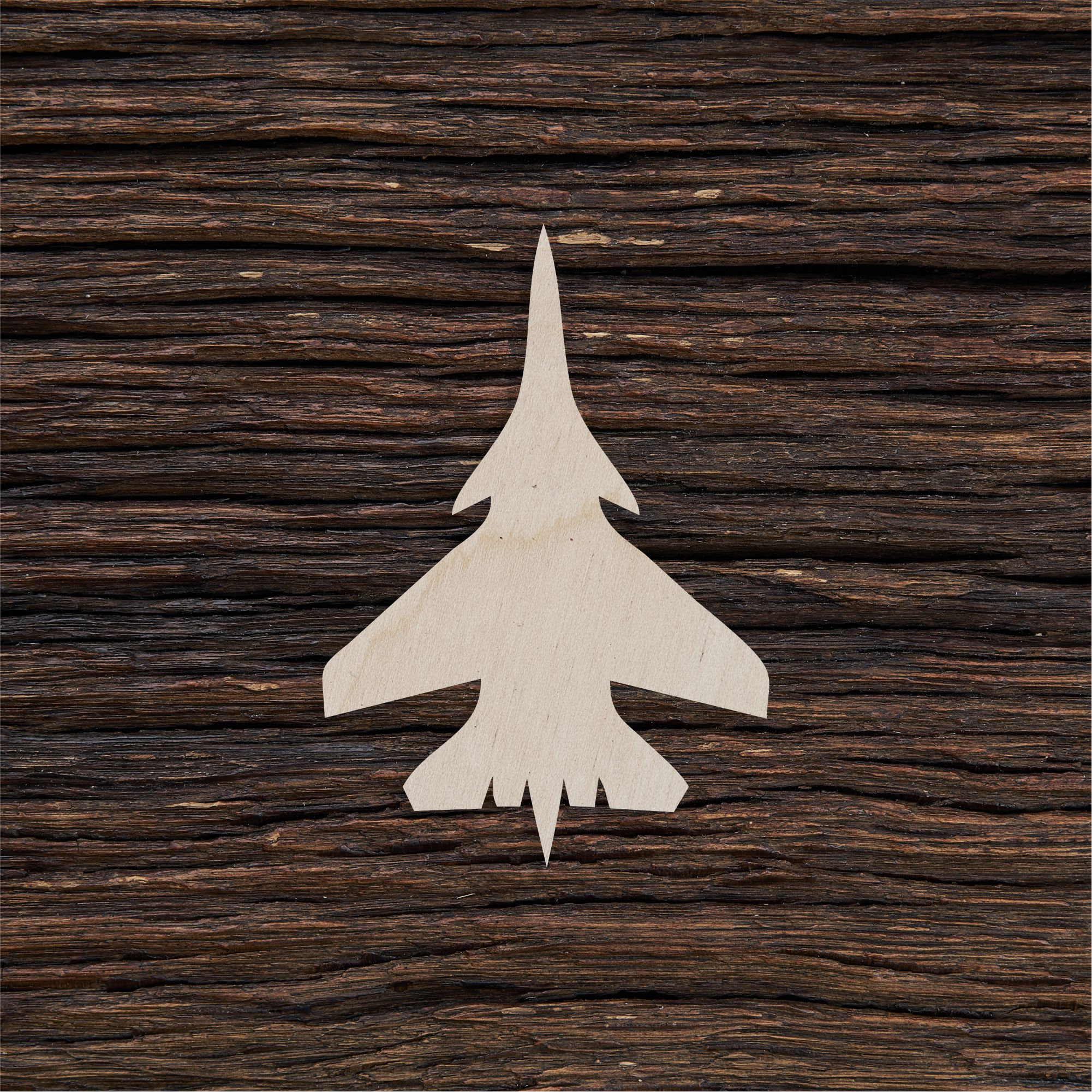 Wooden Vintage Airplane Interceptor Shape for Crafts and Decoration ...