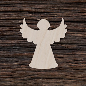 Wooden Christmas Tree Angel for Crafts and Decorations - Christmas Tree Angel - Angel Blank - Angel Decor