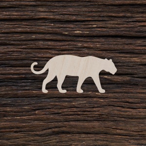 Wooden Jaguar for Crafts and Decorations - Jaguar Pendant - Jaguar Magnet - Jaguar Cut Out