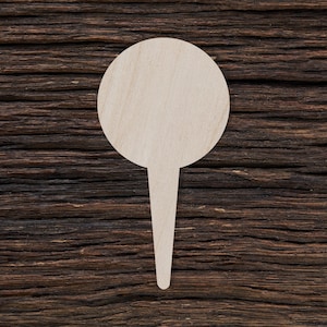 Marcador de plantas redondo de madera para manualidades y decoración - Juego de marcadores de plantas - Marcador de plantas personalizado - Marcador de plantas en blanco