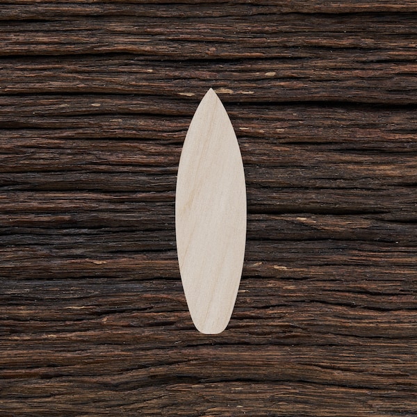 Planche de surf en bois pour artisanat et décorations - Boucles d'oreilles planche de surf - Collier planche de surf - Pendentif planche de surf