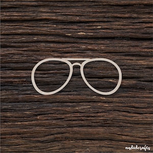 Wooden Aviator Sunglasses Shape For Crafts And Decoration - Laser Cut - Wooden Glasses - Oversized Aviator - Glasses Frame - Glasses Shape