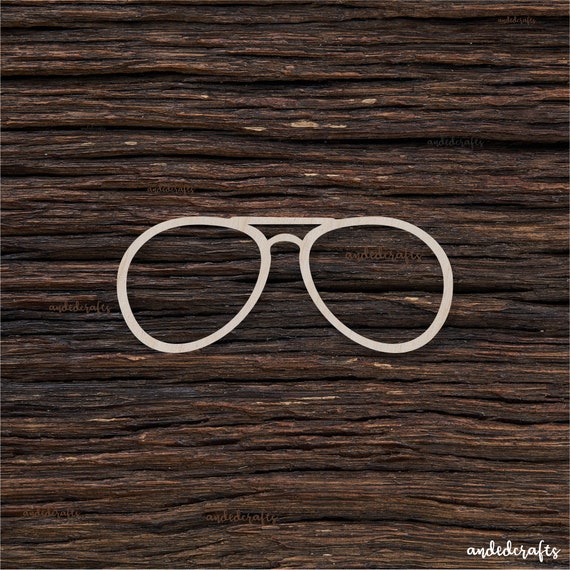 Wooden Aviator Sunglasses Shape For Crafts And Decoration Laser Cut  Wooden Glasses Oversized Aviator Glasses Frame Glasses Shape