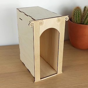 Wooden Book Nook With Secret Drawer for Light Shape For Crafts And Decoration - Book Nook Kit - Shelf Insert  - Diy Book Nook - UNASSEMBLED