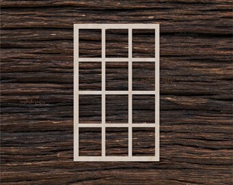 Wooden Panel Window Frame For Crafts And Decorations - Wooden Blanks - Craft Blanks - Panel Window Frame - Wooden Window Frame