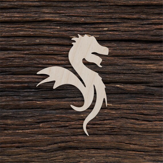 DRAGON Laser cut ply wood shape craft arts decoration ALL SIZES