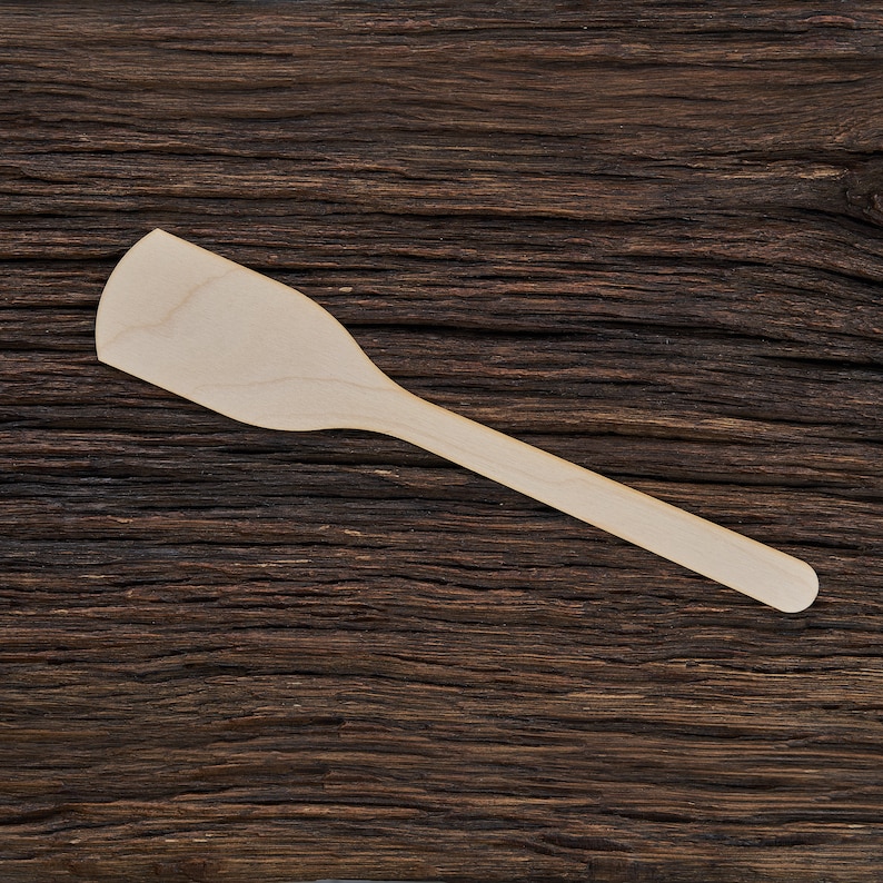 Wooden Spatula for Crafts Not for Food Laser Cut image 1