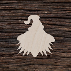 Wooden Witch Head for Crafts and Decorations - Witch Head Magnet - Witch Head Cut Out - Witch Head Pendant