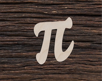 Wooden pi sign Shape for Crafts and Decoration - Laser Cut - pi symbol - pi day - blank craft shape - pi sign necklace