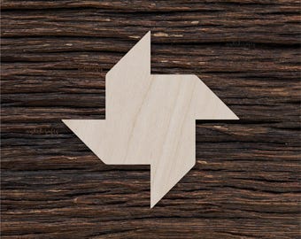 Wooden Paper Windmill For Crafts And Decorations - Wooden Blanks - Craft Blanks - Paper Windmill - Wooden Windmill - Windmill Decoration