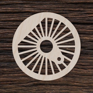 Wooden Locomotive Steam Train Wheel Replica for Crafts and Decorations - Locomotive Wheel - Mini Train Wheel - Train Wheels - Home Decor
