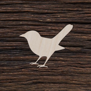 Wooden Nightingale for Crafts and Decorations - Nightingale Shape - Nightingale Magnet - Nightingale Necklace
