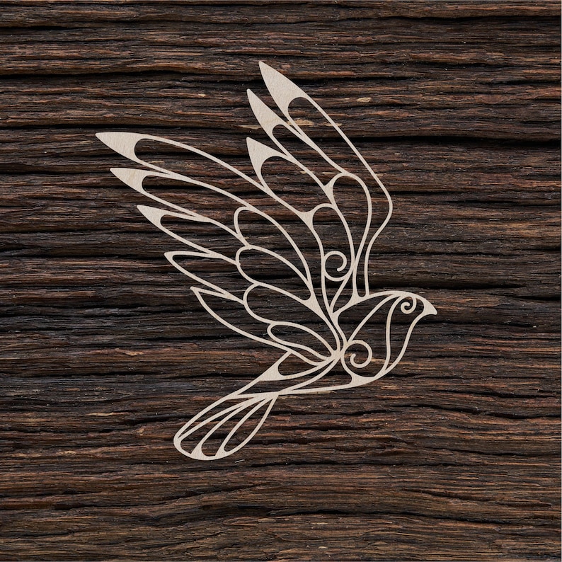 100 Pendentifs Colombe Paix En Bois Brut - Découpes Non Peintes - Pour Artisanat, Décoration, Bijoux DIY