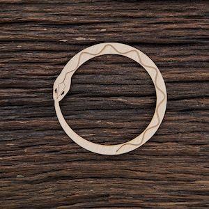 Wooden Ouroborus Snake For Crafts And Decorations - Wooden Blanks - Craft Blanks - Ouroborus - Ouroborus Bangle - Egyptian Ouroborus