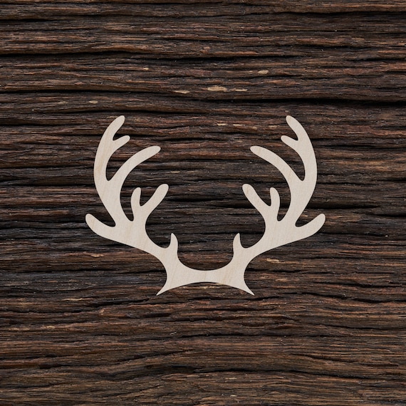 Wooden 2025 reindeer antlers