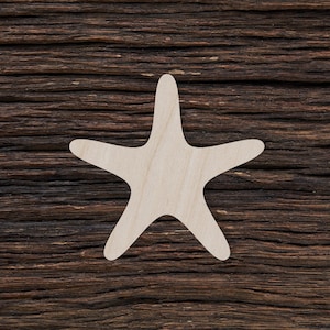 Wooden Starfish for Crafts and Decorations - Starfish Necklace - Starfish Pendant - Starfish Magnet