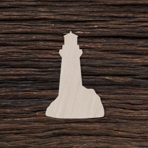 Wooden Lighthouse for Crafts and Decorations - Lighthouse Necklace - Lighthouse Pendant - Lighthouse Magnet