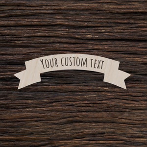 Engraved Wooden Banner Shape For Crafts And Decoration - Laser Cut - Banner Shape - Banner Shapes - Wooden Banner - Banner Supplies