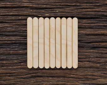 10 formas de palos artesanales de madera para artesanía y decoración - Corte con láser - Palos de artesanía - Suministros de artesanía - Palos de artesanía de madera - Palos de artesanía de madera