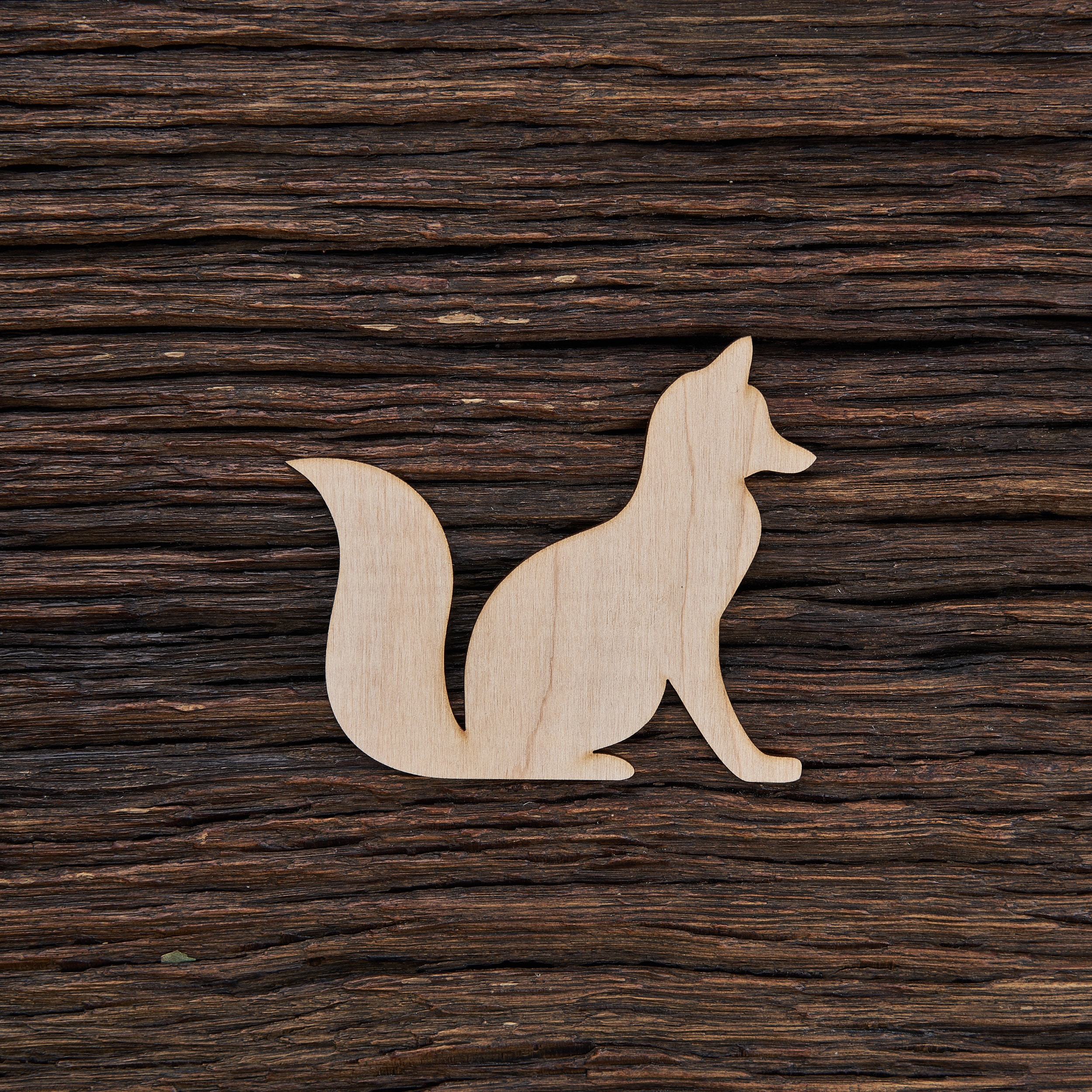Fox Design Using 2x6 Wooden Sitting Fox Shape for Crafts and Decoration - Laser Cut - Foxes ...