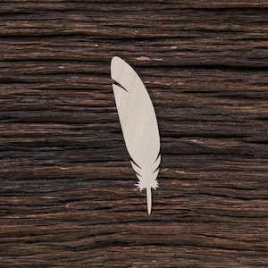 Wooden Feather for Crafts and Decorations - Feather Necklace - Feather Shape - Feather Earrings